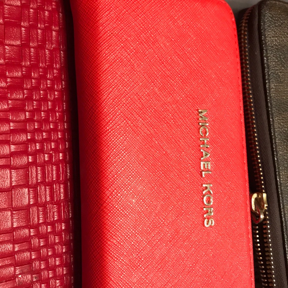 Red Michael Kors wallet